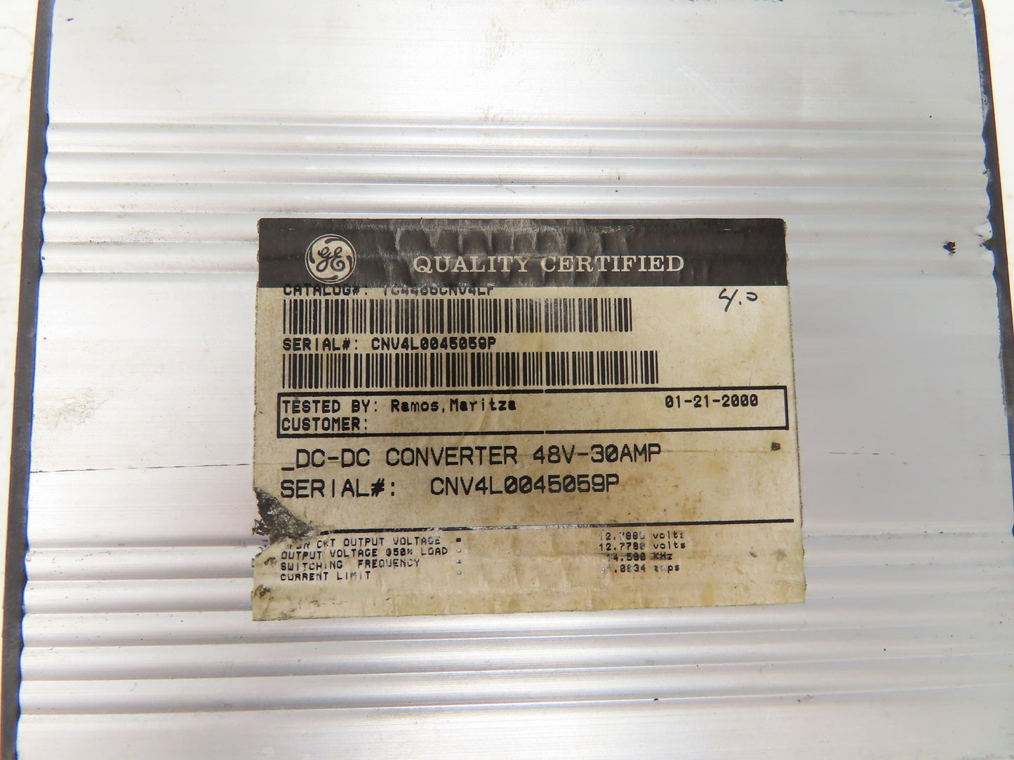 General Electric IC4486CNV4LF Forklift DC/DC Converter 48/12V Off Yale ERC080