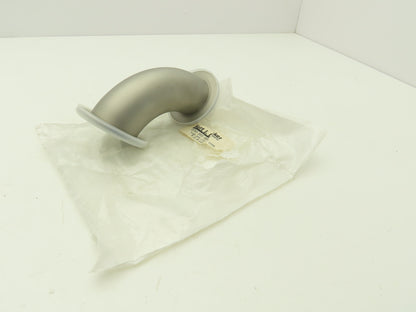 Vacuum Blower Intake 2"x 90° Stainless Flanged Pipe Elbow
