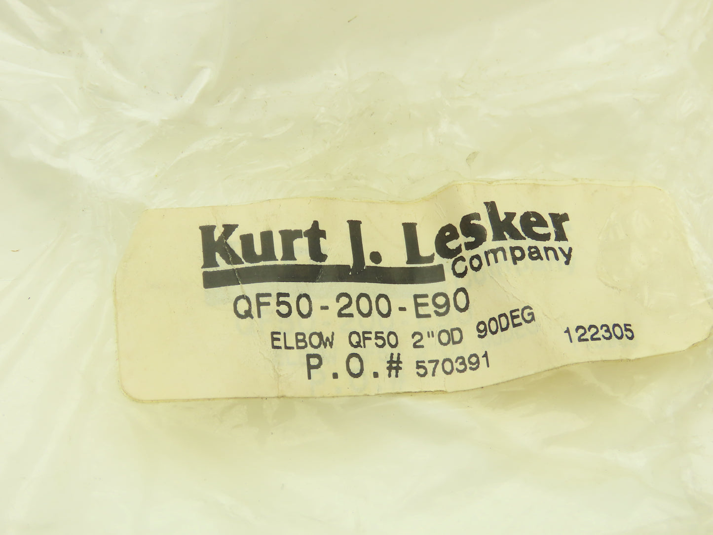 Vacuum Blower Intake 2"x 90° Stainless Flanged Pipe Elbow