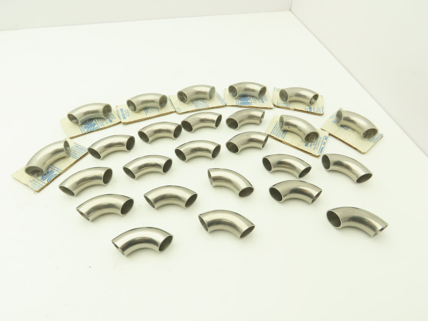 90° Elbow 1" OD Short Tangent Butt Weld Stainless Steel Lot of 25