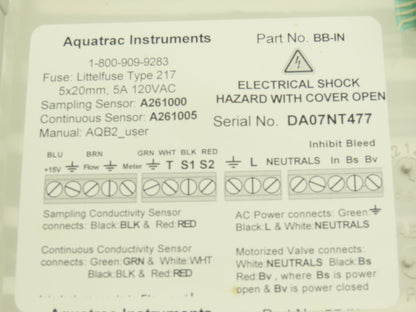 Aquatrac Instruments BB-IN Boiler Blowdown Water Treatment Controller 115VAC 5A