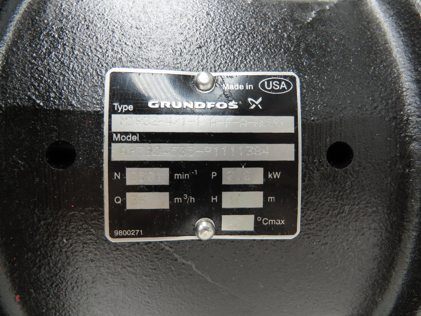 Grundfos MTR32-4/1-1 A-F-A-HUUV Immersion Pump 158gpm 2.2kw 230/480V 3PH 2.5"