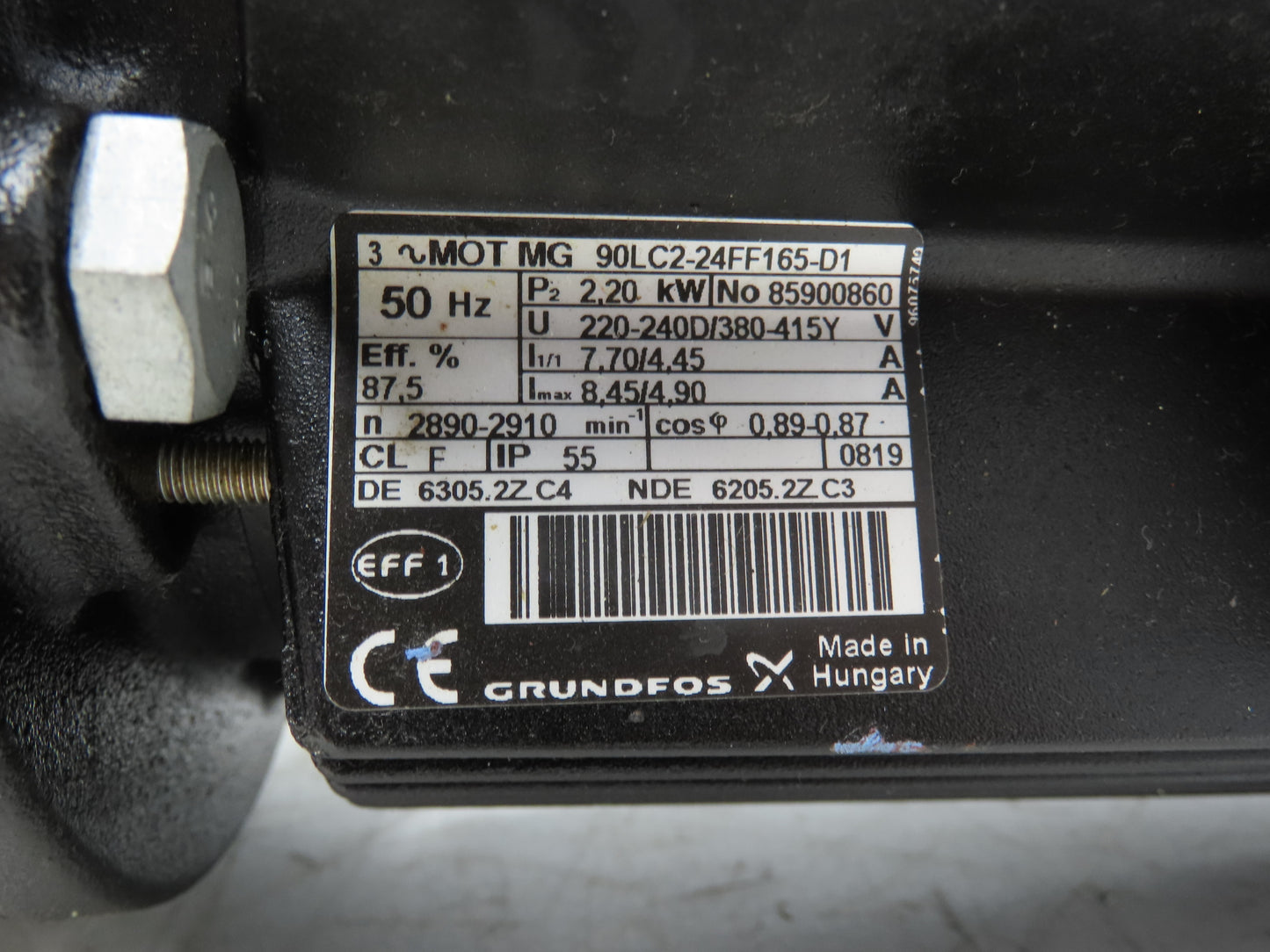 Grundfos MTR32-4/1-1 A-F-A-HUUV Immersion Pump 158gpm 2.2kw 230/480V 3PH 2.5"