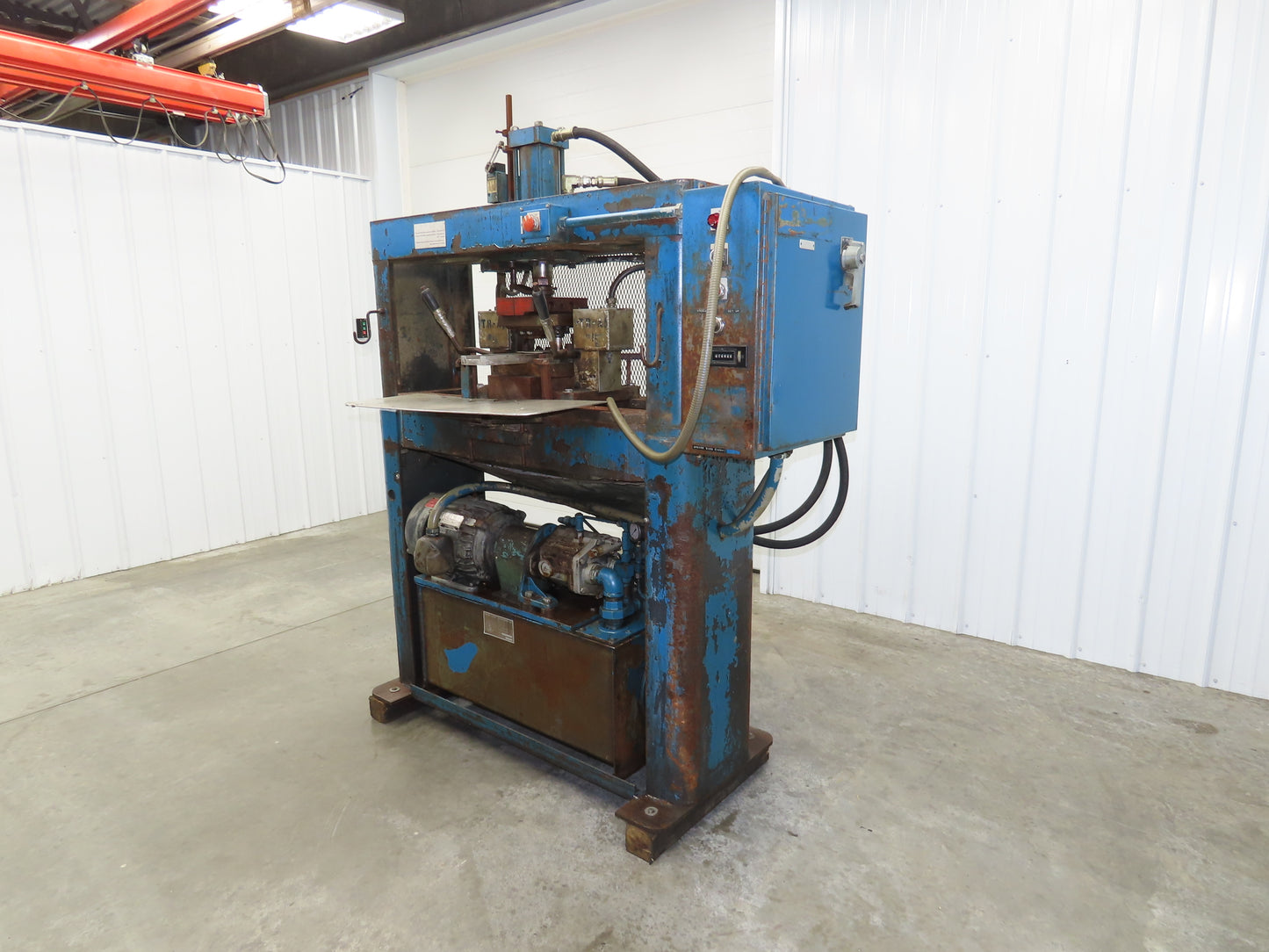 Hydraulic 5 Ton Press 8" Stroke Punch Die 10Hp 230/460V 3Ph Vickers Pump