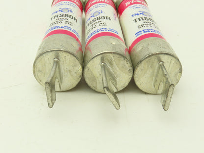 Ferraz Shawmut TRS80R Trionic Fuse 80 AMP 600V Time Delay Dual Element Lot of 3
