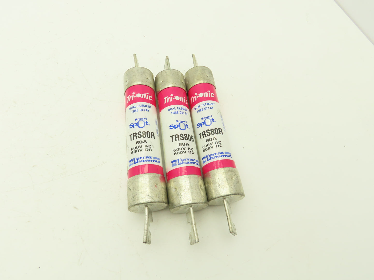 Ferraz Shawmut TRS80R Trionic Fuse 80 AMP 600V Time Delay Dual Element Lot of 3