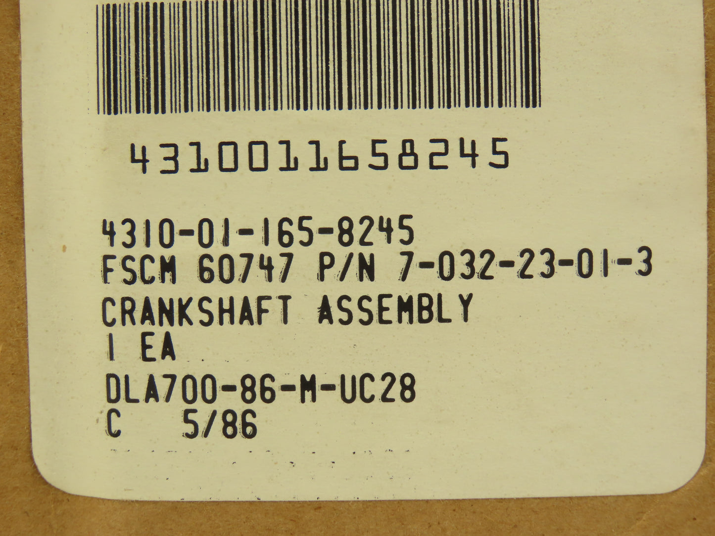 KPA International 7-032-23-01-34 Airboss Compressor Crankshaft Assembly