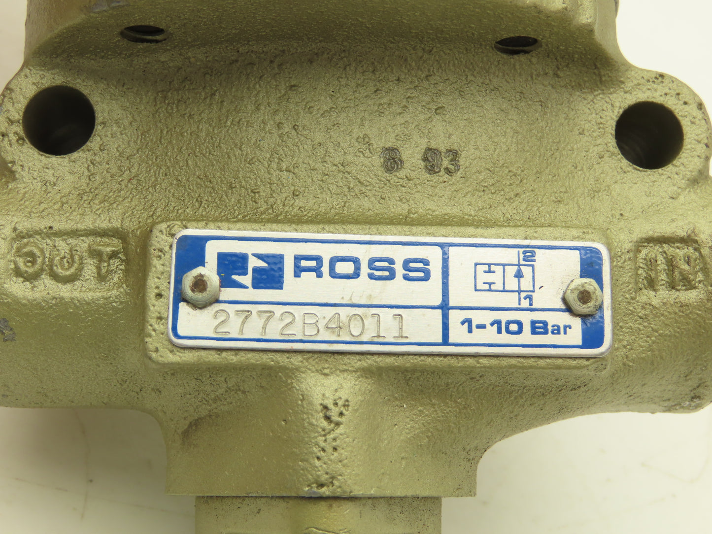 Ross 2772B4011 Control Valve NO 1/2" NPT 110-120VAC 50-60 Hz 1-10 Bar