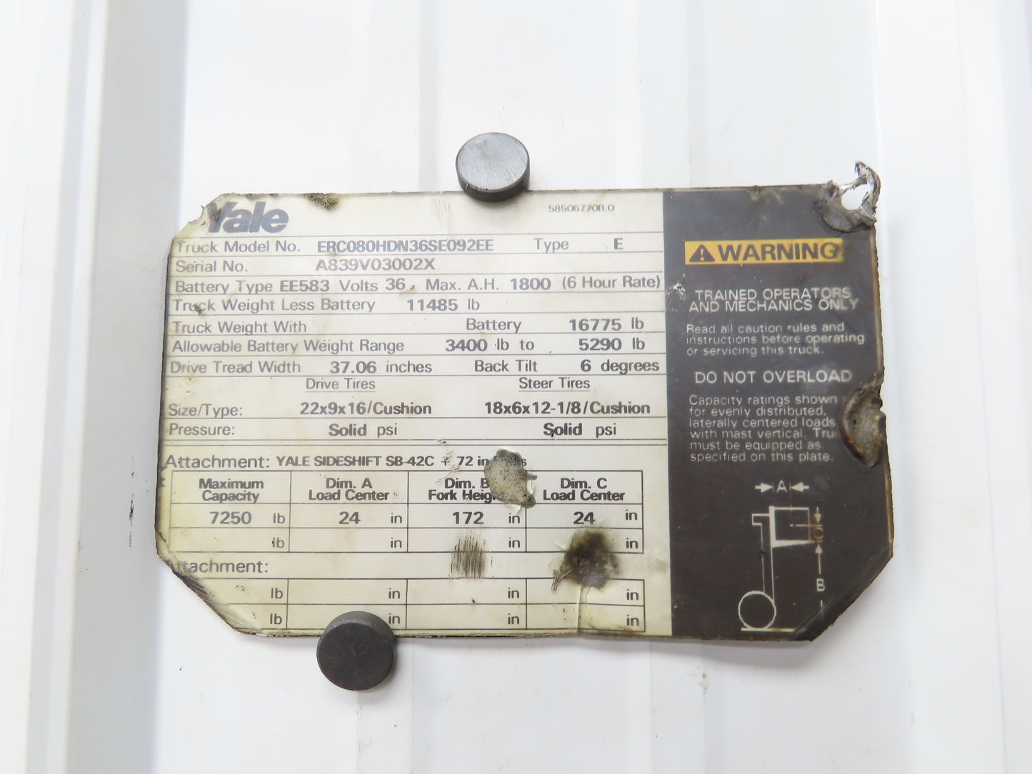 General Electric CTTA300AH142XN Yale Forklift Motor Contactor 26/48V Off ERC080