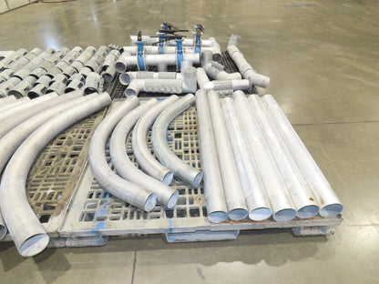 Nucon 3.5" Pipe Pneumatic Dry Material Conveying 90°Elbows Morris Couplings 4"OD