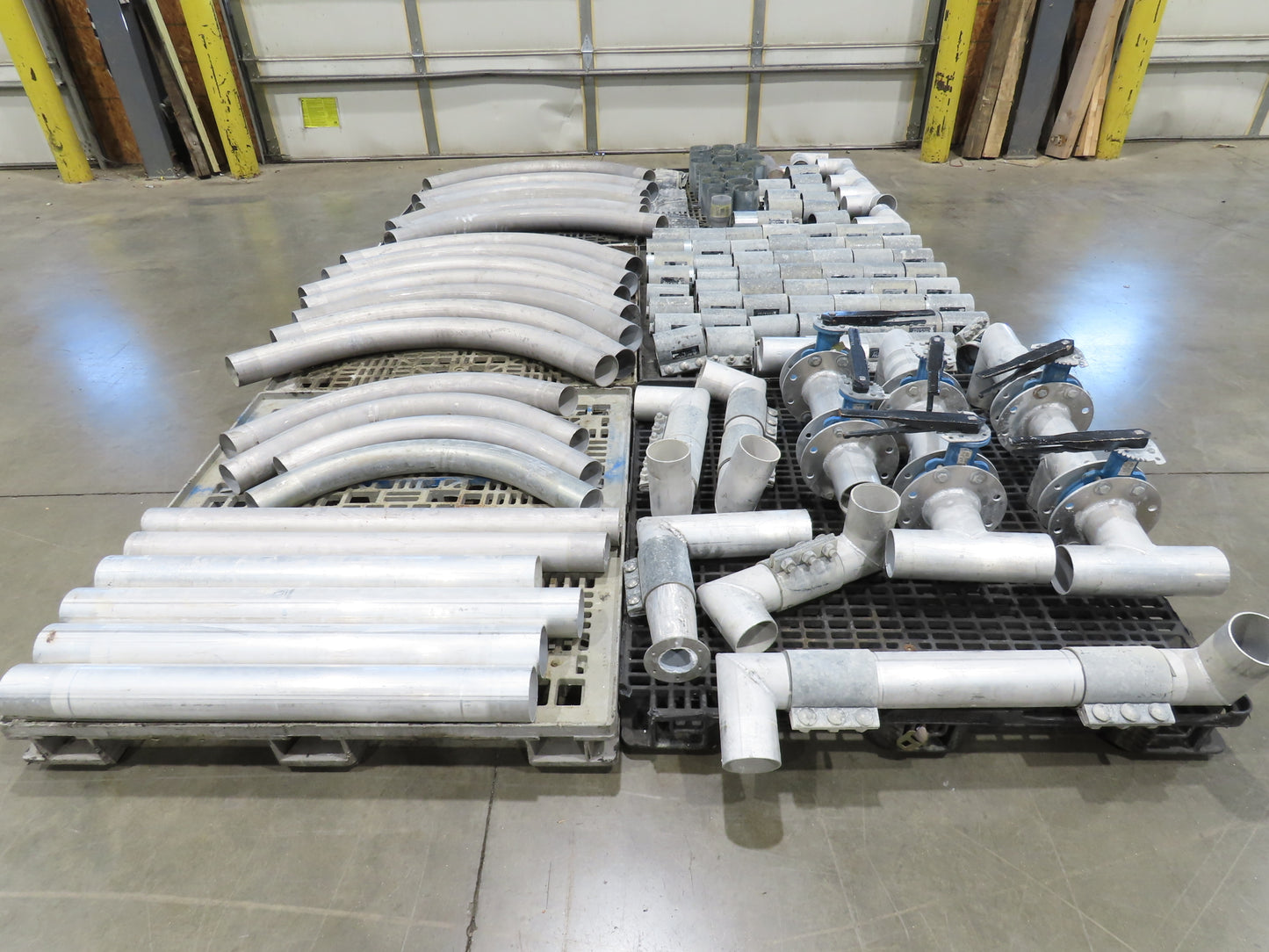 Nucon 3.5" Pipe Pneumatic Dry Material Conveying 90°Elbows Morris Couplings 4"OD
