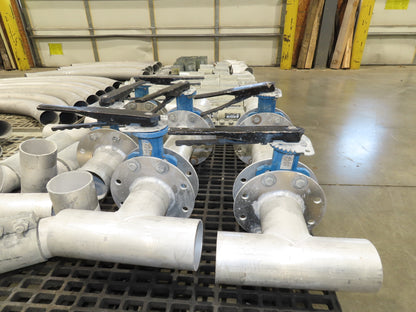 Nucon 3.5" Pipe Pneumatic Dry Material Conveying 90°Elbows Morris Couplings 4"OD