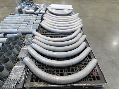 Nucon 3.5" Pipe Pneumatic Dry Material Conveying 90°Elbows Morris Couplings 4"OD
