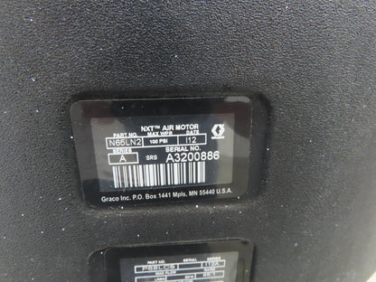 Graco CM2L79 Check Mate NXT C68 200cc Air Motor 68:1 Ratio Drum Unloader No Pump