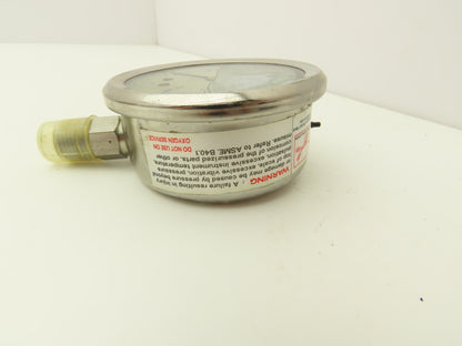 NA Pressure Guage 0-200 PSI 316SS Glycerin Filled ASME B40.1 Lot of 9 1/4" NPT