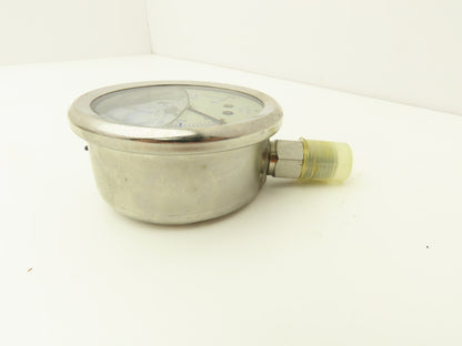 NA Pressure Guage 0-200 PSI 316SS Glycerin Filled ASME B40.1 Lot of 9 1/4" NPT