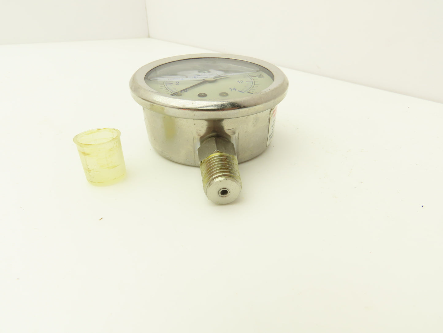 NA Pressure Guage 0-200 PSI 316SS Glycerin Filled ASME B40.1 Lot of 9 1/4" NPT