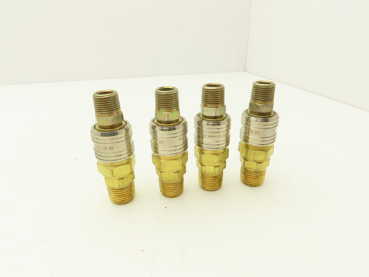 Parker Hansen 400/42  Pneumatic Female/Male Quick Coupler 3/8" Body Lot of 4