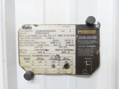 General Electric 8504521 Yale Forklift Motor 17.5kW 890rpm 36-48VDC 5BT1378B5