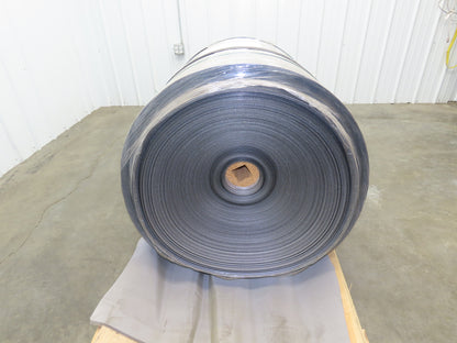 Hytrol 41.5"W x 672' Grooved Rubber Conveyor Belt 2-Ply Black 43"BW