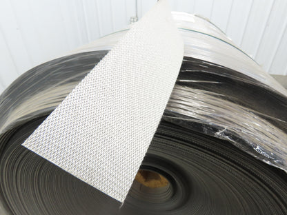 Hytrol 41.5"W x 672' Grooved Rubber Conveyor Belt 2-Ply Black 43"BW