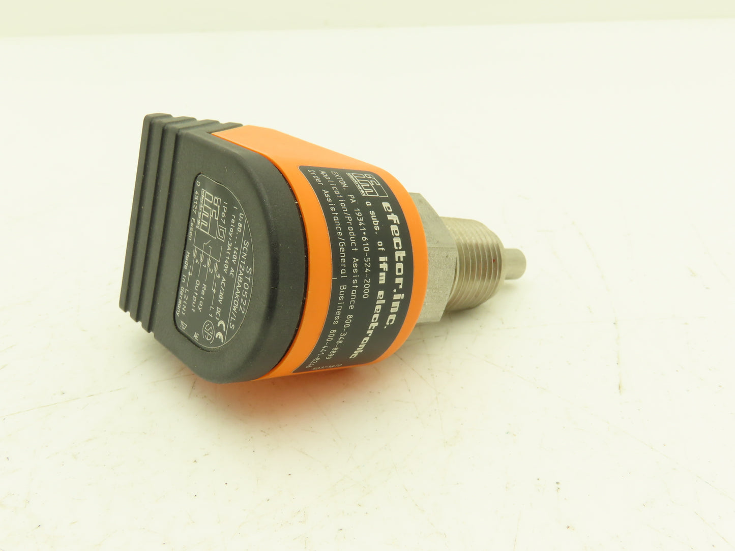 Ifm ST0522 SCN12ABAAK0W/LS Efector Flow Monitor 80-140V AC 1/2" NPT 30 Bar