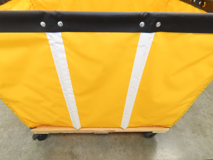 Uline Vinyl Basket Truck Cart Hopper 18 Bushel Yellow 38x26x30" 600lbs Lot of 3