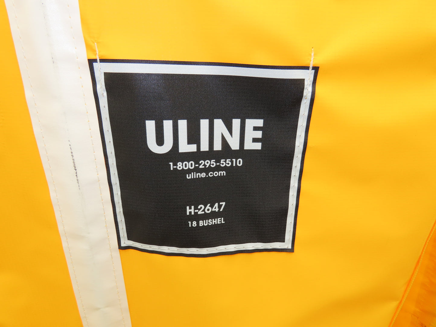 Uline Vinyl Basket Truck Cart Hopper 18 Bushel Yellow 38x26x30" 600lbs Lot of 3