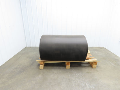 Hytrol 47.5"W x 722' Grooved Rubber Conveyor Belt 2-Ply Black 49"BW