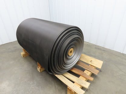 Hytrol 47.5"W x 722' Grooved Rubber Conveyor Belt 2-Ply Black 49"BW