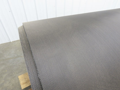 Hytrol 47.5"W x 722' Grooved Rubber Conveyor Belt 2-Ply Black 49"BW