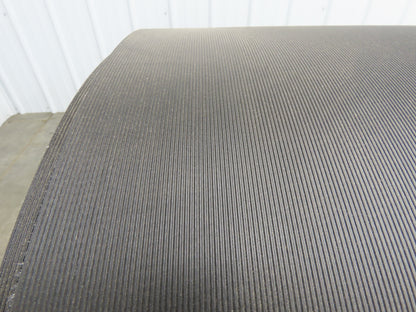 Hytrol 47.5"W x 722' Grooved Rubber Conveyor Belt 2-Ply Black 49"BW