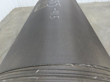 Hytrol 41.5"W x 346' Grooved Rubber Conveyor Belt 2-Ply Black 43"BW