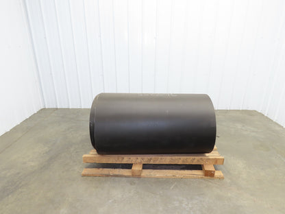Hytrol 41.5"W x 346' Grooved Rubber Conveyor Belt 2-Ply Black 43"BW