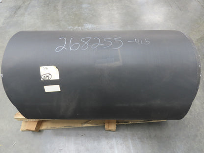 Hytrol 41.5"W x 346' Grooved Rubber Conveyor Belt 2-Ply Black 43"BW