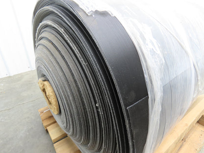 Hytrol 30"W x 325' Grooved Rubber Conveyor Belt 2-Ply Black