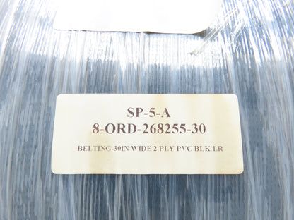 Hytrol 30"W x 325' Grooved Rubber Conveyor Belt 2-Ply Black