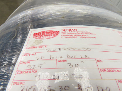 Hytrol 30"W x 325' Grooved Rubber Conveyor Belt 2-Ply Black