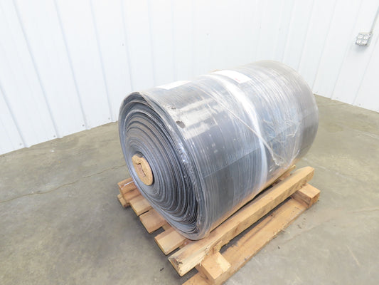 Hytrol 30"W x 325' Grooved Rubber Conveyor Belt 2-Ply Black