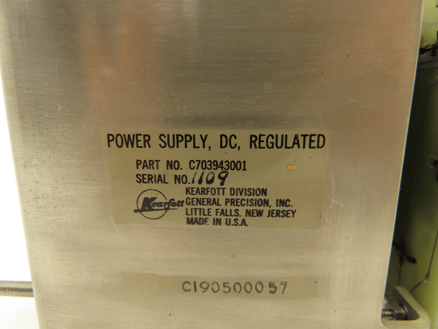 C703943001 Kearfott DC Regulated Power Supply Series 326 "Tankard" Counter