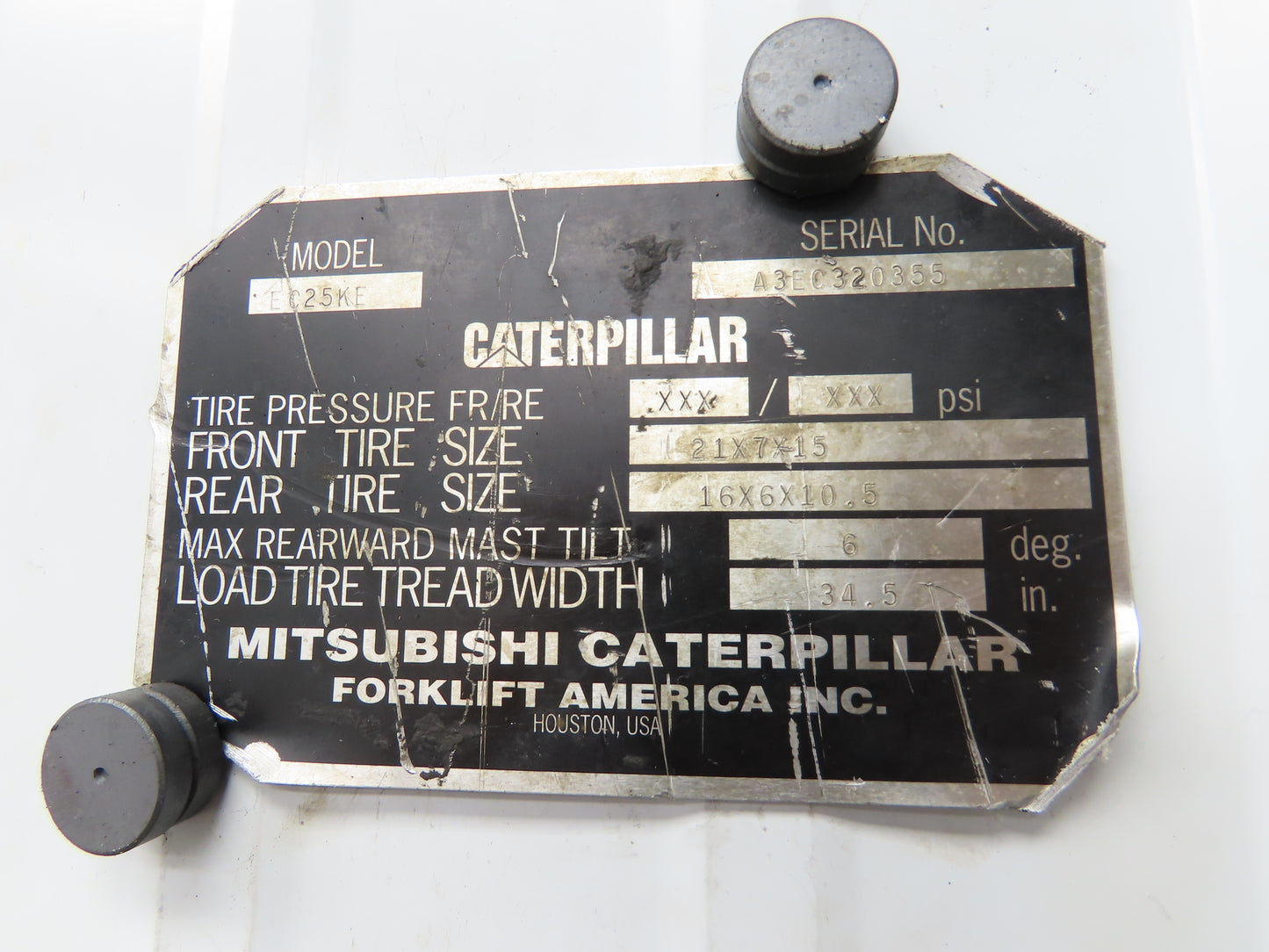 Caterpillar 94243-03090 Hydraulic Forklift Tilt Cylinder From EC25KE Forklift
