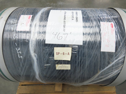 Hytrol 35.5"W x 467' Grooved Rubber Conveyor Belt 2-Ply Black 37"BW