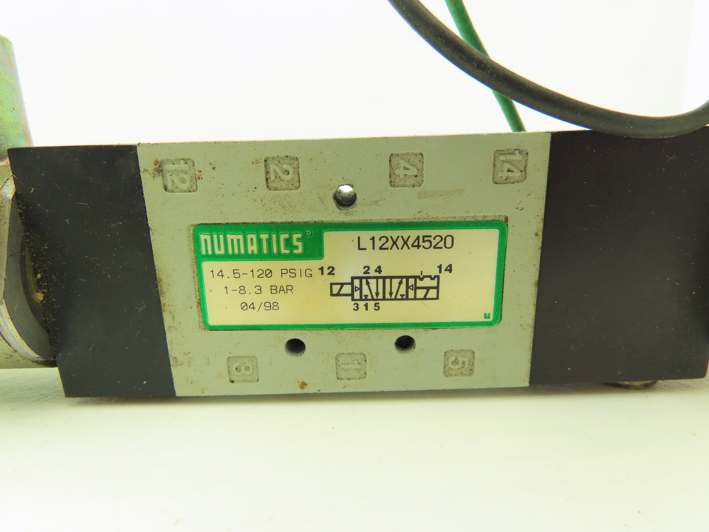 Numatics L12XX452O000030 Pneumatic Solenoid Directional Valve 14.5-120 PSIG Air