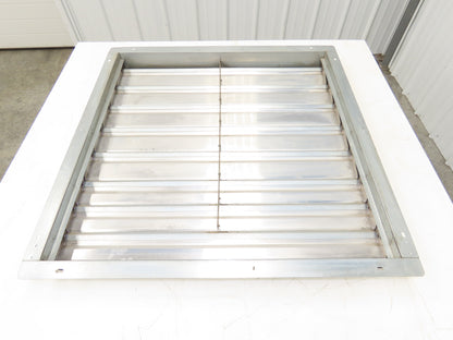 30x30" Aluminum Louvered Fan Shutter Felt Tip Gravity Louvers