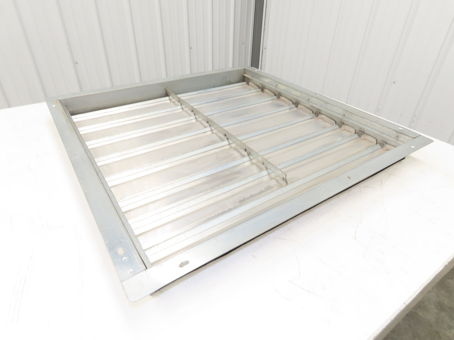 30x30" Aluminum Louvered Fan Shutter Felt Tip Gravity Louvers