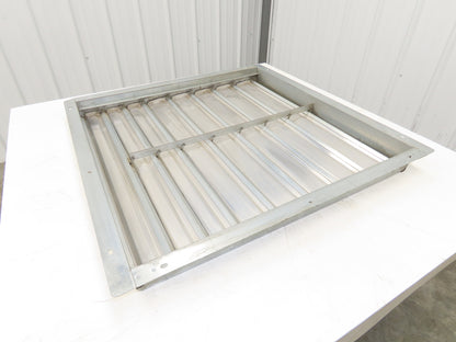 30x30" Aluminum Louvered Fan Shutter Felt Tip Gravity Louvers