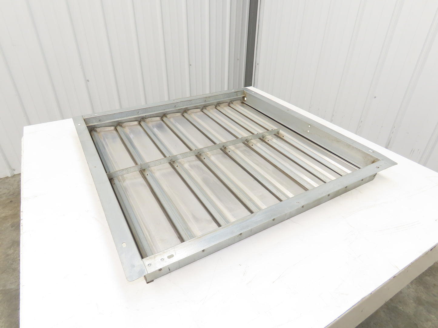 30x30" Aluminum Louvered Fan Shutter Felt Tip Gravity Louvers