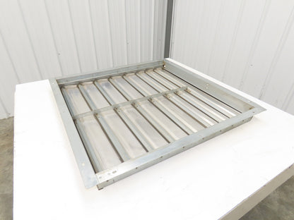 30x30" Aluminum Louvered Fan Shutter Felt Tip Gravity Louvers