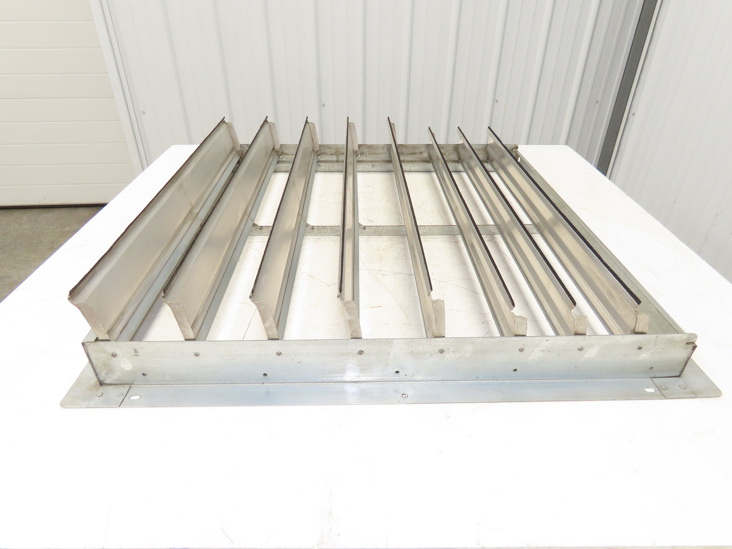 30x30" Aluminum Louvered Fan Shutter Felt Tip Gravity Louvers