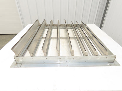 30x30" Aluminum Louvered Fan Shutter Felt Tip Gravity Louvers
